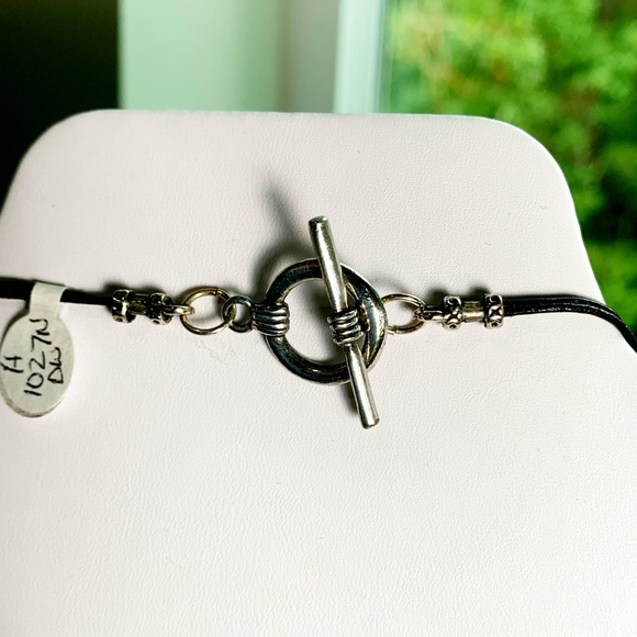 NWT Blue Lapis Pendant on Leather-S/S Clasp - Picture 4 of 4